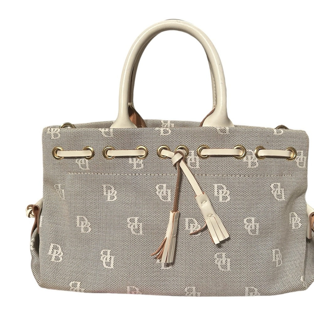 Dooney And Bourke handbag white and grey EUC with COA
